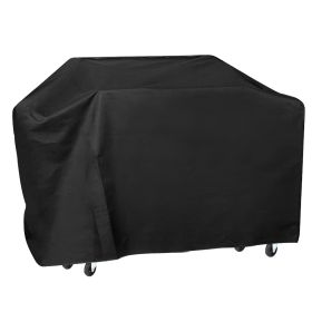 57-inch BBQ Grill Cover Weather Resistant Outdoor Barbeque Grill Covers UV Resistant w/ PU Coating Adjustable Strap Fasteners for Charcoal Gas El